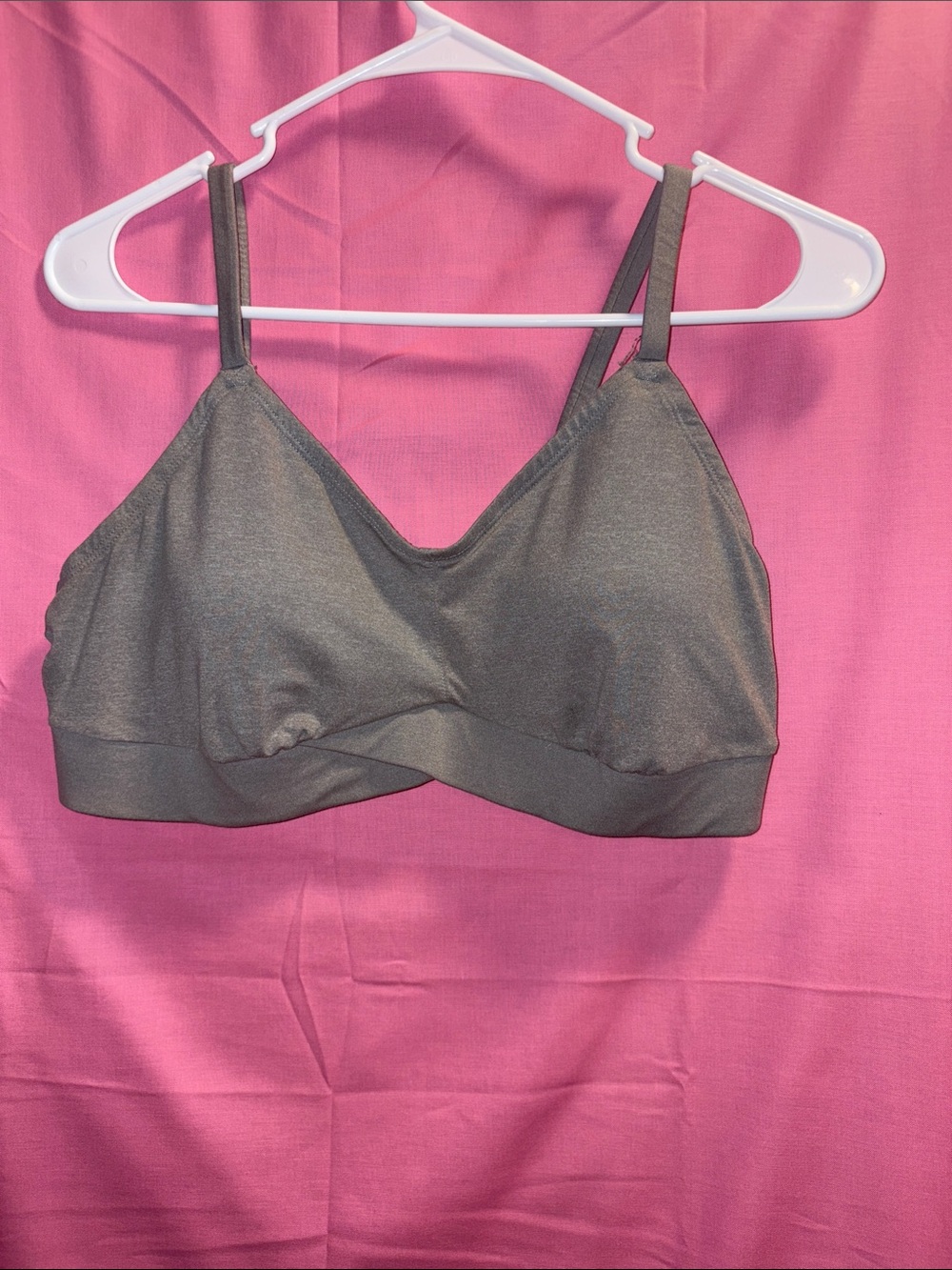 Torrid Lightly Lined Heather Crossed Front Bralette with Adjustable Straps